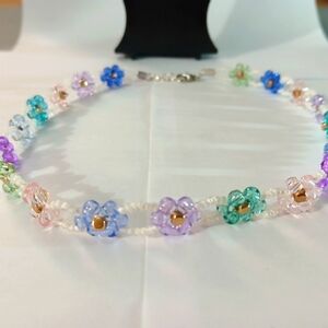 Handmade Flower Choker Necklace